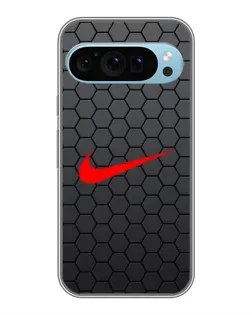Чехол для Google Pixel 9 с картинкой «Nike — карбоновая сетка»