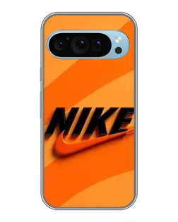 Чехол для Google Pixel 9 с картинкой «Оранжевый драйв Nike»