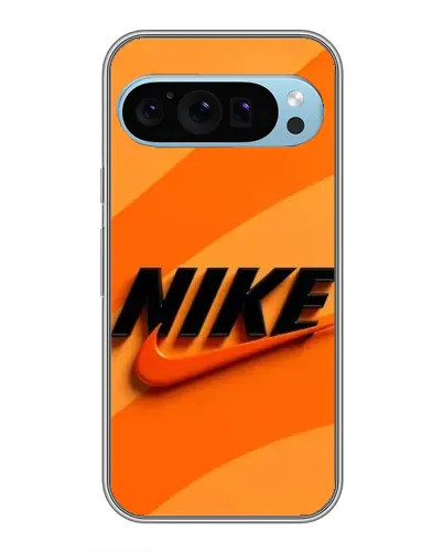 Чехол для Google Pixel 9 с картинкой «Оранжевый драйв Nike»