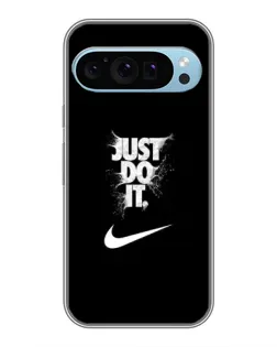 Чехол для Google Pixel 9 с картинкой «Текстовый принт Nike»