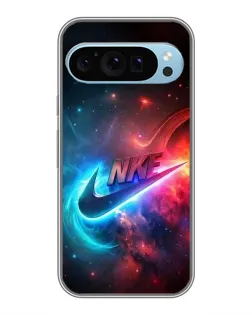Чехол для Google Pixel 9 с картинкой «Огненный логотип Nike»