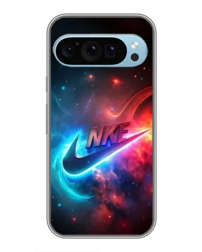 Чехол для Google Pixel 9 с картинкой «Огненный логотип Nike»