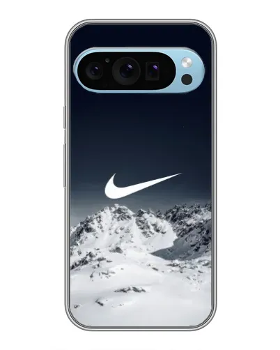 Чехол для Google Pixel 9 с картинкой «Nike — зимние горы»