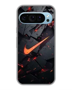 Чехол для Google Pixel 9 с картинкой «Nike — эффект разломов»