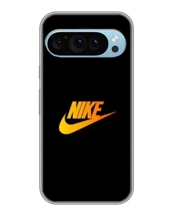 Чехол для Google Pixel 9 с картинкой «Золотой логотип Nike»