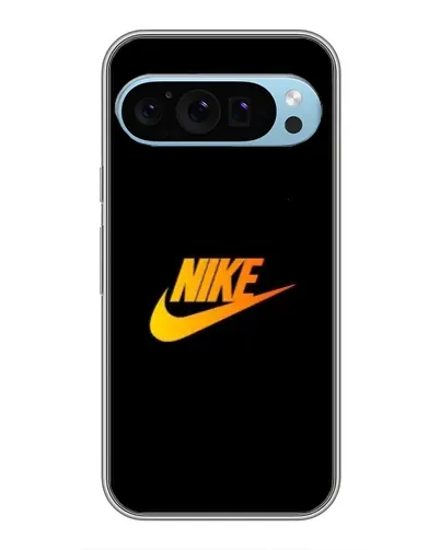 Чехол для Google Pixel 9 с картинкой «Золотой логотип Nike»