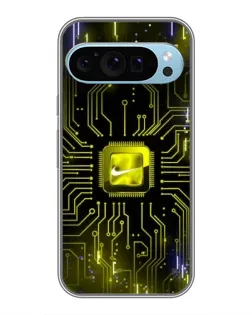 Чехол для Google Pixel 9 с картинкой «Nike — золотая искра»