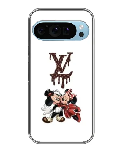 Чехол для Google Pixel 9 с картинкой «LV и Микки Маус»