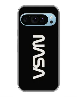 Чехол для Google Pixel 9 с картинкой «NASA — вертикальный логотип»