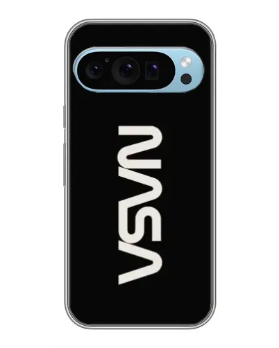 Чехол для Google Pixel 9 с картинкой «NASA — вертикальный логотип»