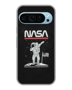Чехол для Google Pixel 9 с картинкой «NASA — шагаем по Луне»