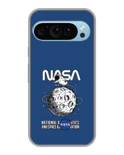 Чехол для Google Pixel 9 с картинкой «NASA — лунная миссия»