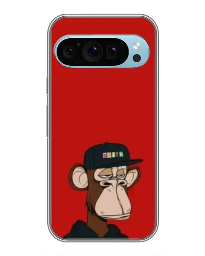 Чехол для Google Pixel 9 с картинкой «Bored Ape — красный фон»