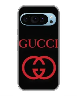 Чехол для Google Pixel 9 с картинкой «Gucci — красный логотип»