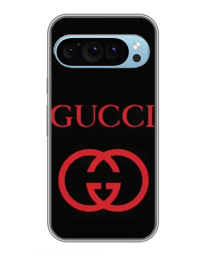 Чехол для Google Pixel 9 с картинкой «Gucci — красный логотип»