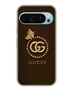 Чехол для Google Pixel 9 с картинкой «Gucci — золотая бабочка»