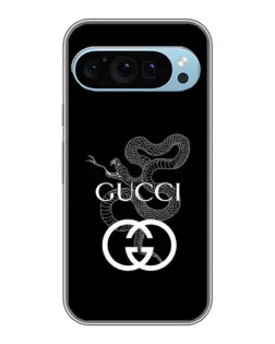 Чехол для Google Pixel 9 с картинкой «Gucci — серебряная змея»