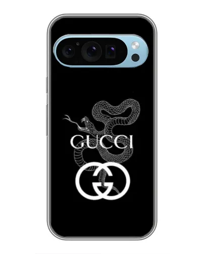 Чехол для Google Pixel 9 с картинкой «Gucci — серебряная змея»