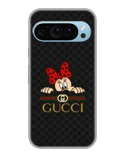 Чехол для Google Pixel 9 с картинкой «Минни Маус Gucci — черный»
