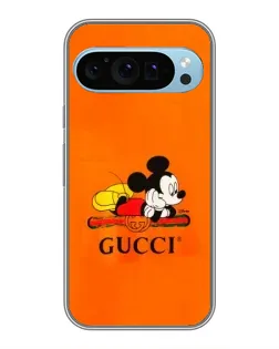Чехол для Google Pixel 9 с картинкой «Микки Маус Gucci — оранж»