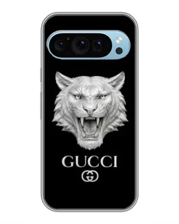 Чехол для Google Pixel 9 с картинкой «Gucci — серебряный лев»