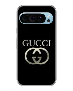 Чехол для Google Pixel 9 с картинкой «Gucci — золото на черном»