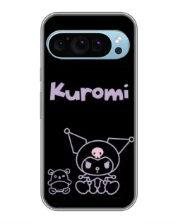 Чехол для Google Pixel 9 с картинкой «Kuromi — черный минимализм»