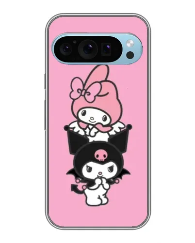 Чехол для Google Pixel 9 с картинкой «My Melody и Kuromi»