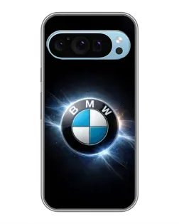 Чохол для Google Pixel 9 з картинкою «BMW — неонове сяйво»