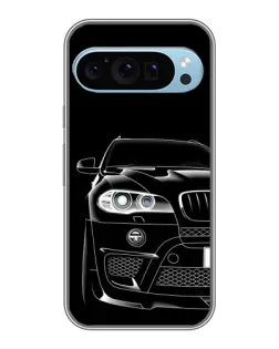 Чехол для Google Pixel 9 с картинкой «Темный силуэт BMW»