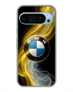 Чехол для Google Pixel 9 с картинкой «Золотистый дым BMW»