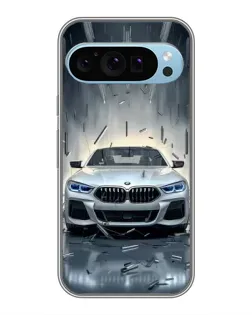 Чехол для Google Pixel 9 с картинкой «BMW в свете фар»