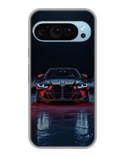 Чехол для Google Pixel 9 с картинкой «BMW на мокрой дороге»