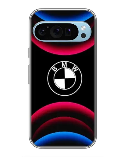 Чохол для Google Pixel 9 з картинкою «Логотип BMW та неонові дуги»
