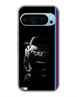 Чехол для Google Pixel 9 с картинкой «Силуэт BMW в темноте»