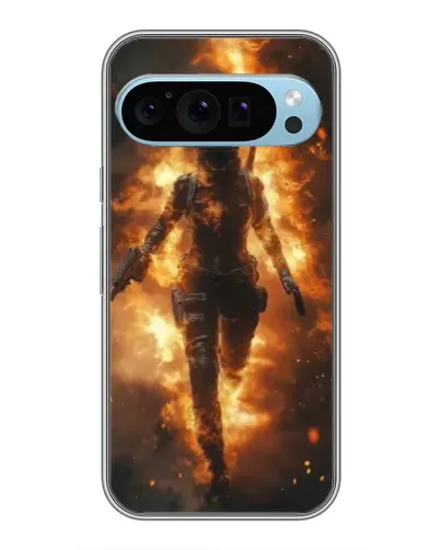 Чехол для Google Pixel 9 с картинкой «BMW — скорость в дожде»