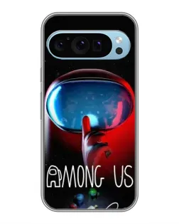Чохол для Google Pixel 9 з картинкою «Червоний імпостер — макро»