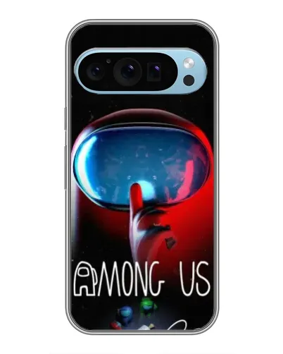 Чохол для Google Pixel 9 з картинкою «Червоний імпостер — макро»