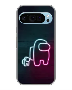 Чохол для Google Pixel 9 з картинкою «Among Us неон-арт»