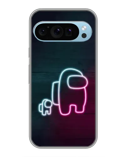 Чохол для Google Pixel 9 з картинкою «Among Us неон-арт»