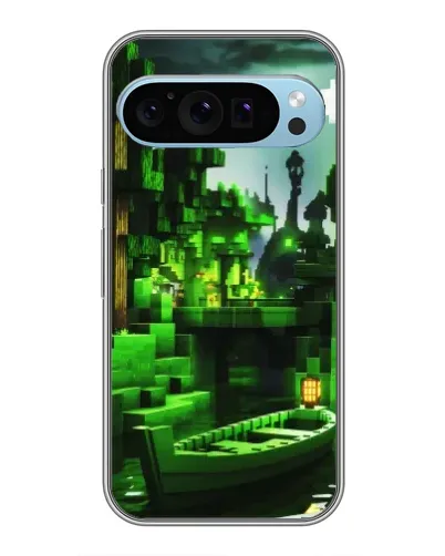 Чехол для Google Pixel 9 с картинкой «Minecraft лесной пейзаж»