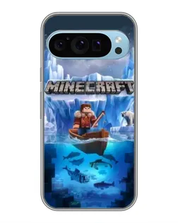 Чехол для Google Pixel 9 с картинкой «Minecraft ледяной мир»