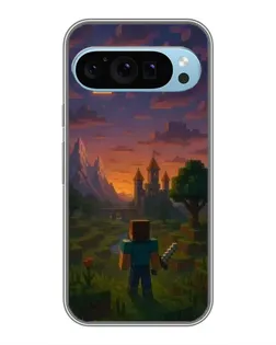 Чехол для Google Pixel 9 с картинкой «Стив у башни»