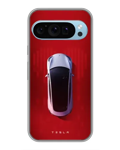 Чехол для Google Pixel 9 с картинкой «Tesla Top View»