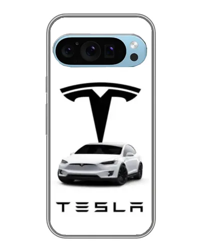 Чехол для Google Pixel 9 с картинкой «Tesla White Style»