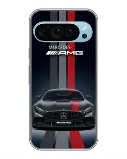 Чехол для Google Pixel 9 с картинкой «Mercedes — белый карбон»