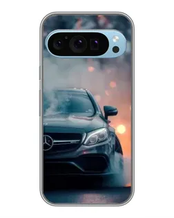 Чехол для Google Pixel 9 с картинкой «Mercedes — ночной город»