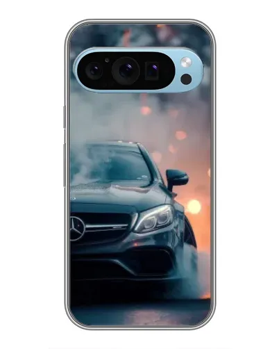 Чехол для Google Pixel 9 с картинкой «Mercedes — ночной город»