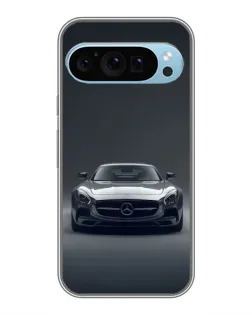 Чехол для Google Pixel 9 с картинкой «Mercedes на черном»
