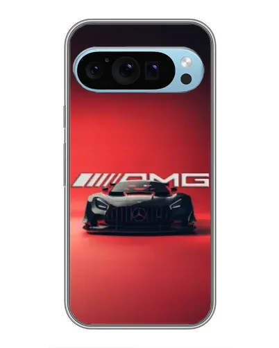 Чехол для Google Pixel 9 с картинкой «Mercedes AMG — красная линия»